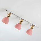 4-Light Modern Metal Dome Shade Slidable LED Track Light