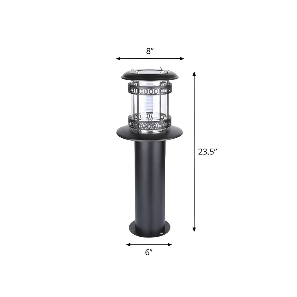 Cylinder Patio Solar Metal Landscape Lighting