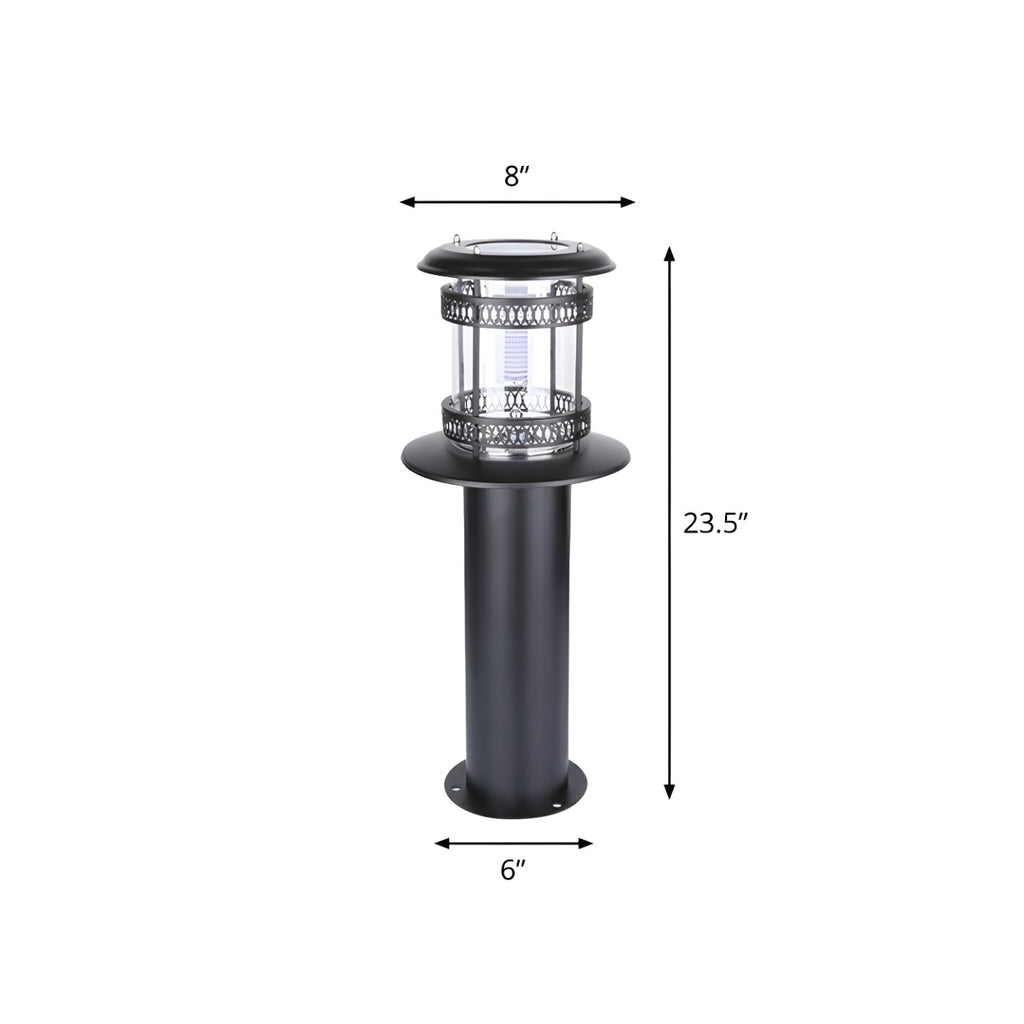 Cylinder Patio Solar Metal Landscape Lighting