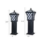 Black Vintage Courtyard Solar Landscape Lighting
