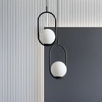 Chic Globe Black and Gold Pendant Light for Bedroom