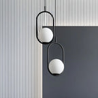 Chic Globe Black and Gold Pendant Light for Bedroom