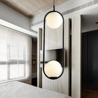 Chic Globe Black and Gold Pendant Light for Bedroom