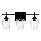 3-Light Industrial Vanity Light Glass Cup Shade LED for Bathroom