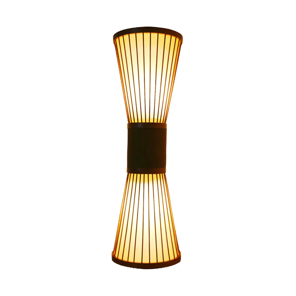 Brown Bamboo LED 23.5 Outdoor Wall Sconce in 2-Light