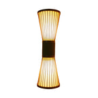 Brown Bamboo LED 23.5 Outdoor Wall Sconce in 2-Light