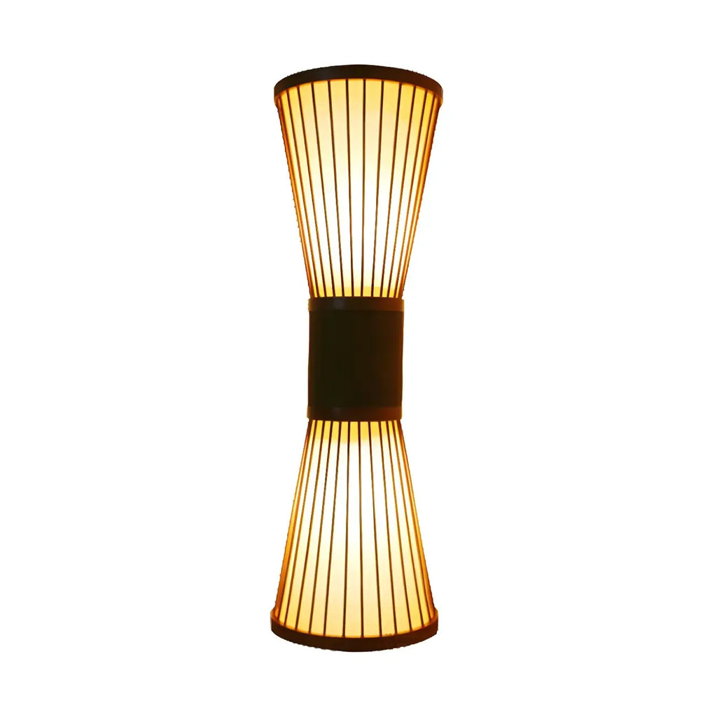 Brown Bamboo LED 23.5 Outdoor Wall Sconce in 2-Light