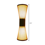 Brown Bamboo LED 23.5 Outdoor Wall Sconce in 2-Light