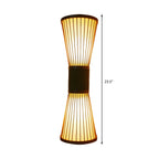 Brown Bamboo LED 23.5 Outdoor Wall Sconce in 2-Light