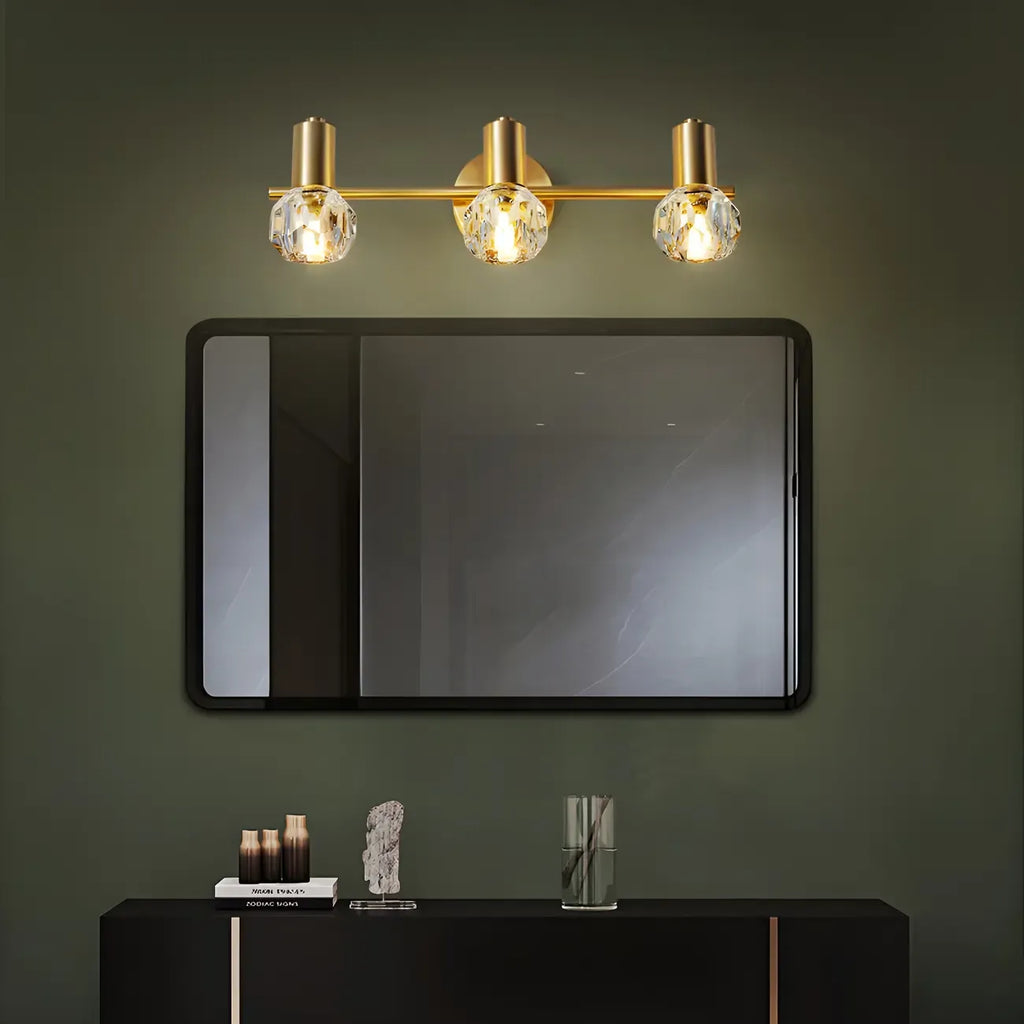 Durable Copper Globe Vanity Lights with Wall Mount for Bathroom