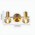 Durable Copper Globe Vanity Lights with Wall Mount for Bathroom