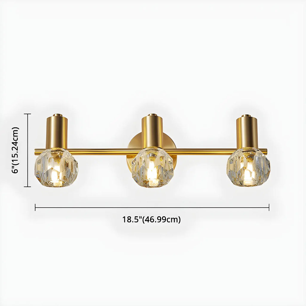 Durable Copper Globe Vanity Lights with Wall Mount for Bathroom