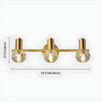 Durable Copper Globe Vanity Lights with Wall Mount for Bathroom