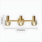 Durable Copper Globe Vanity Lights with Wall Mount for Bathroom
