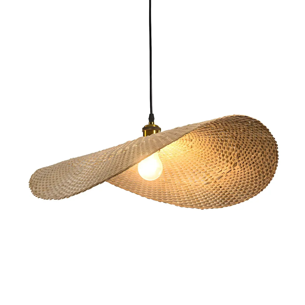 Bamboo Oriental Pendant Light Hanging Fixture for Indoor