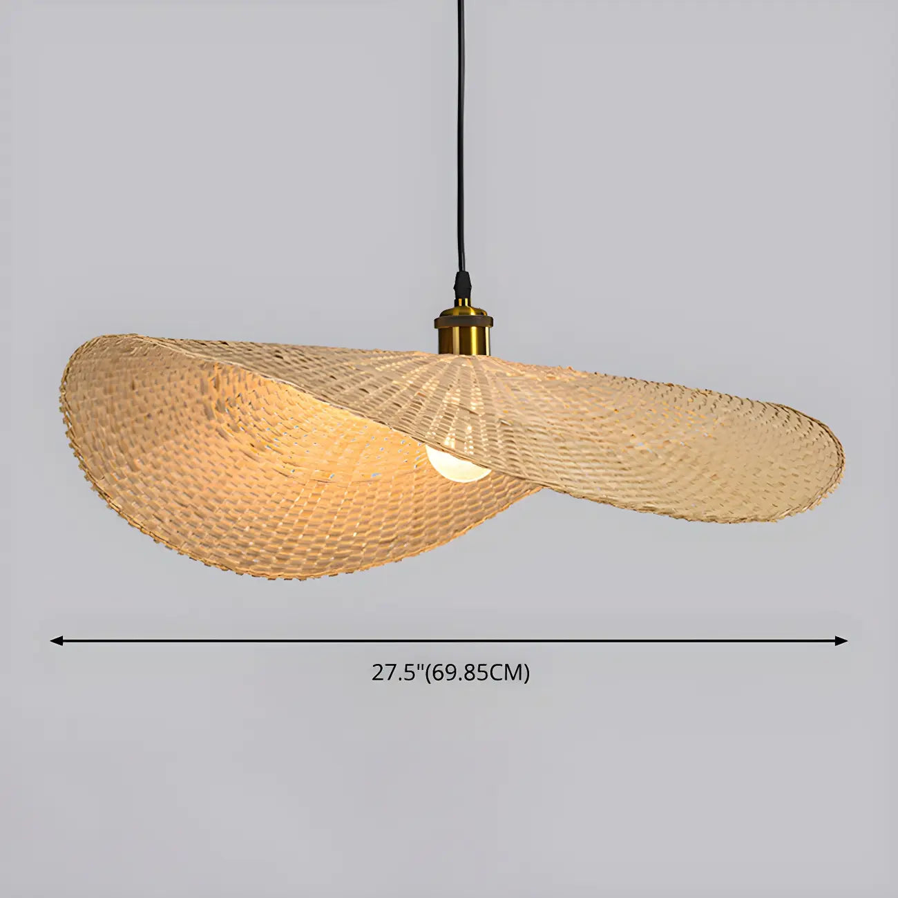 Bamboo Oriental Pendant Light Hanging Fixture for Indoor