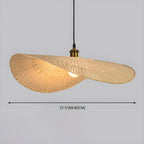 Bamboo Oriental Pendant Light Hanging Fixture for Indoor