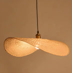 Bamboo Oriental Pendant Light Hanging Fixture for Indoor