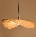 Bamboo Oriental Pendant Light Hanging Fixture for Indoor