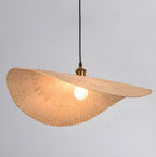 Bamboo Oriental Pendant Light Hanging Fixture for Indoor