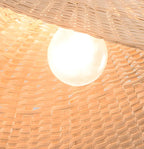 Bamboo Oriental Pendant Light Hanging Fixture for Indoor