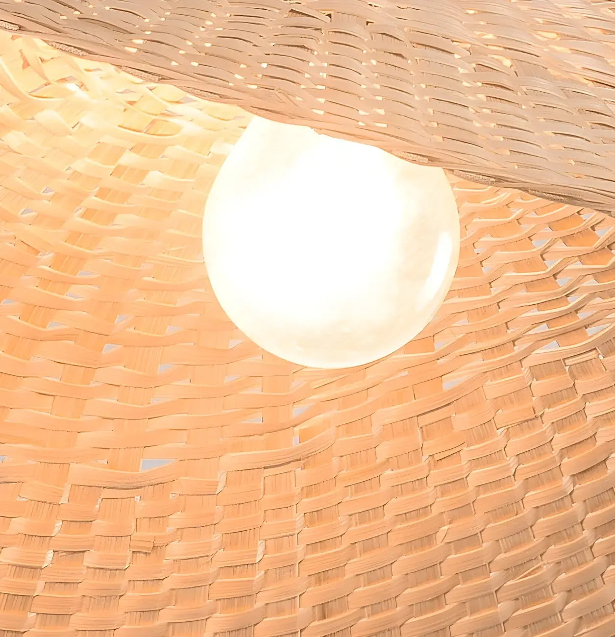 Bamboo Oriental Pendant Light Hanging Fixture for Indoor