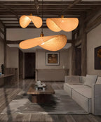 Bamboo Oriental Pendant Light Hanging Fixture for Indoor