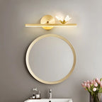 Elegant Linear LED Vanity Light with Gold Accent for Bathroom