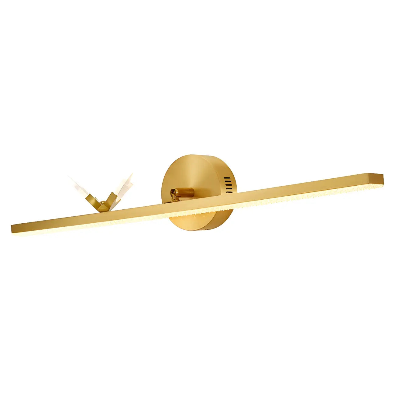 Elegant Linear LED Vanity Light with Gold Accent for Bathroom