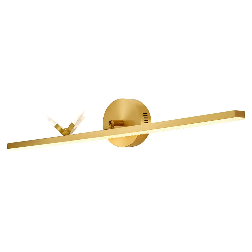 Elegant Linear LED Vanity Light with Gold Accent for Bathroom