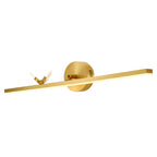 Elegant Linear LED Vanity Light with Gold Accent for Bathroom