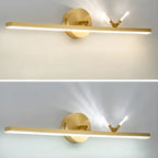 Elegant Linear LED Vanity Light with Gold Accent for Bathroom