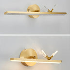 Elegant Linear LED Vanity Light with Gold Accent for Bathroom