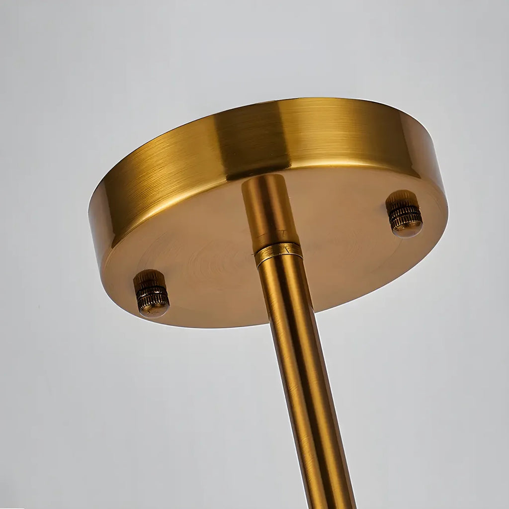 8-Light Modern Brass Multi-Direction Vertical Downrod Chandelier