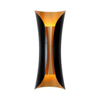 Black Metal Modern Curve Up Down Wall Sconce