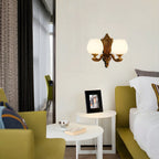 13“Colonial Brass Wall Sconce with LED Light for Bedroom