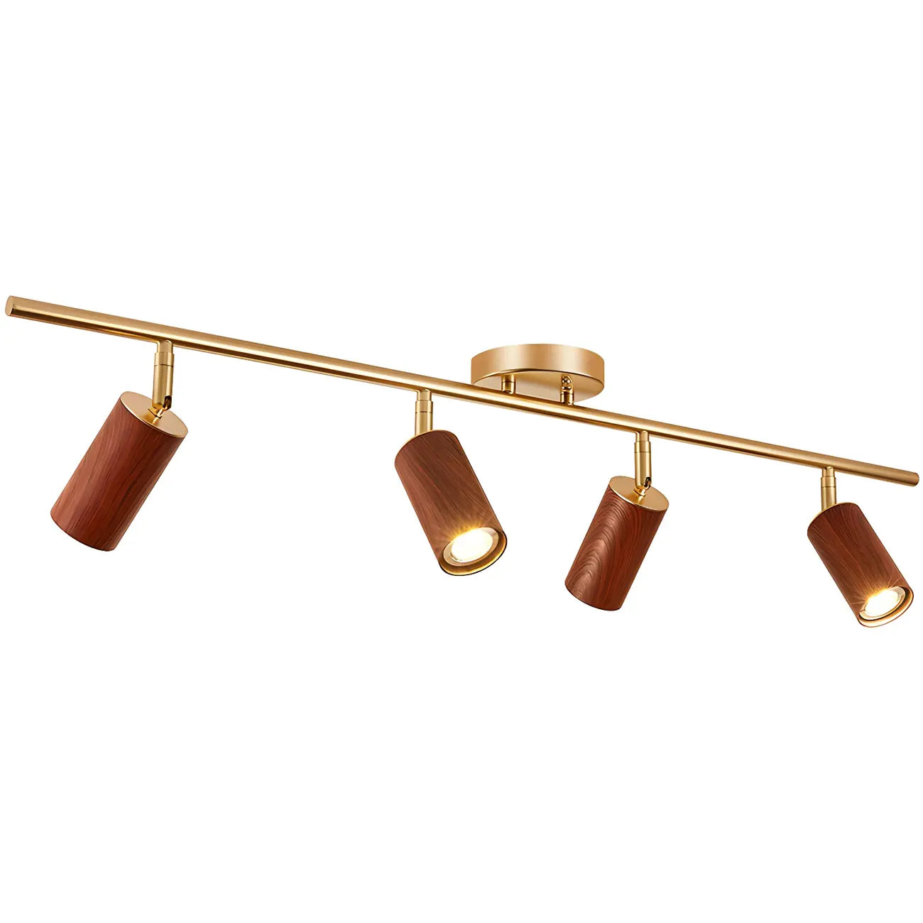 Modern 4-Light LED Fixed Track Light with Adjustable Head