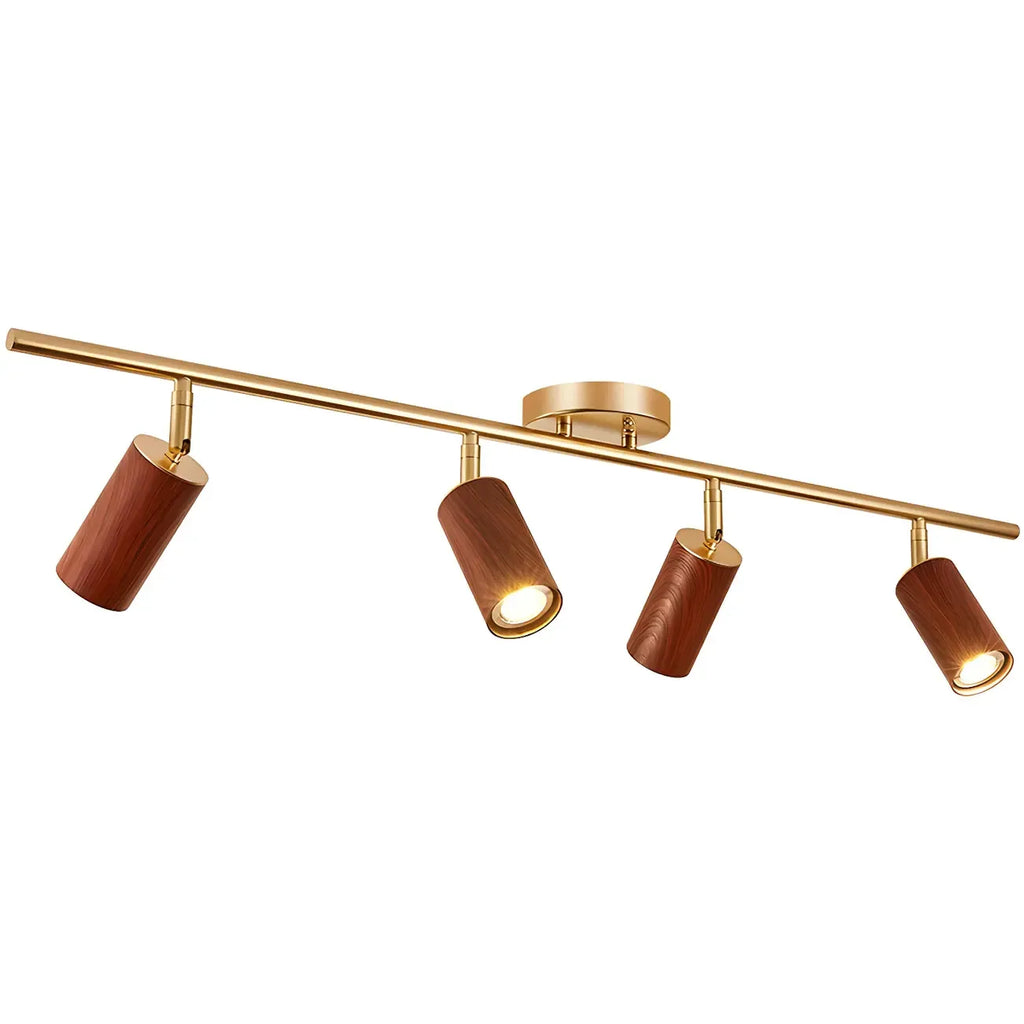 Modern 4-Light LED Fixed Track Light with Adjustable Head