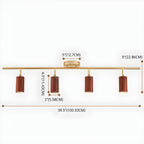 Modern 4-Light LED Fixed Track Light with Adjustable Head
