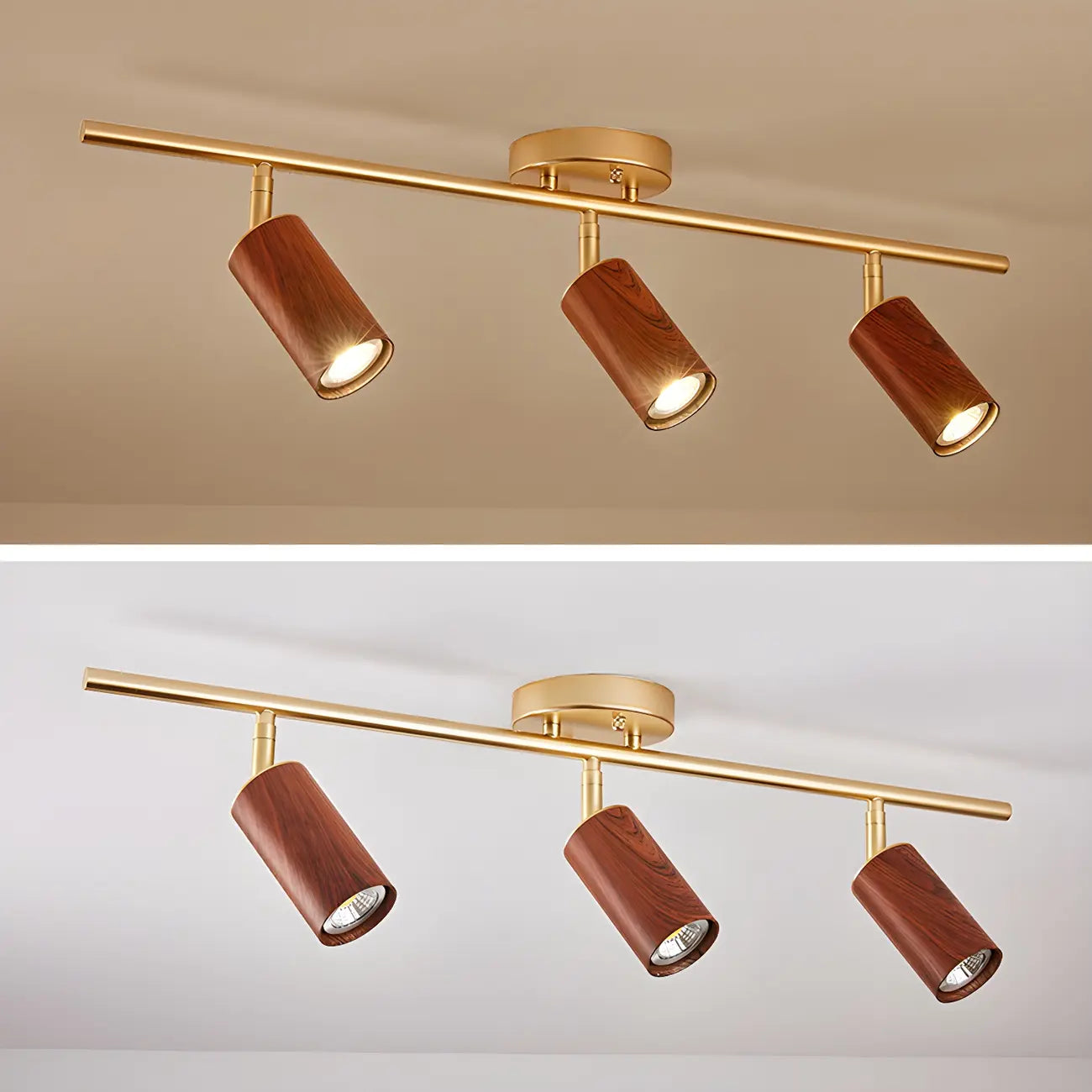 Modern 4-Light LED Fixed Track Light with Adjustable Head
