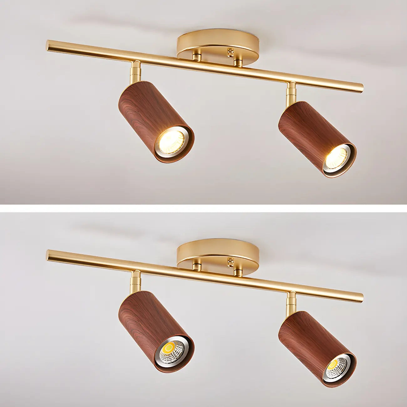 Modern 4-Light LED Fixed Track Light with Adjustable Head