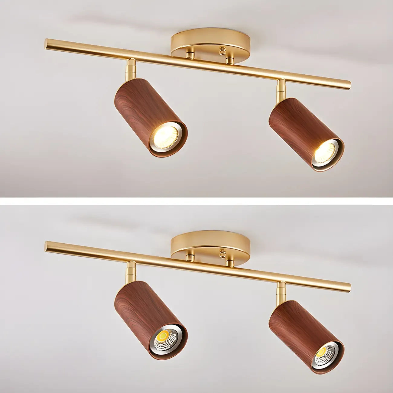 Modern 4-Light LED Fixed Track Light with Adjustable Head