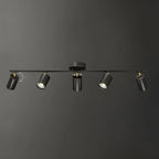 4 Light Gold Track Lighting with Adjustable Heads