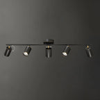 4 Light Gold Track Lighting with Adjustable Heads