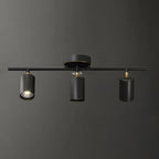 4 Light Gold Track Lighting with Adjustable Heads