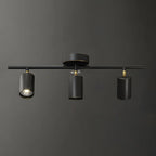 4 Light Gold Track Lighting with Adjustable Heads