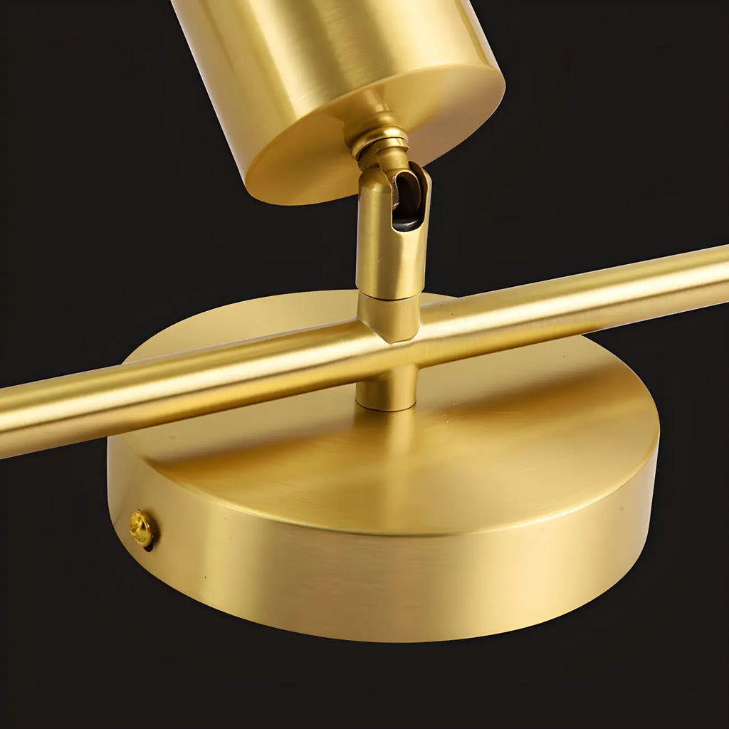 4 Light Gold Track Lighting with Adjustable Heads