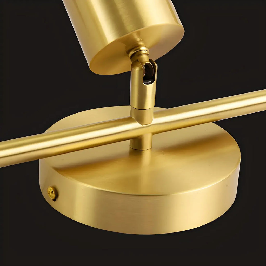 4 Light Gold Track Lighting with Adjustable Heads