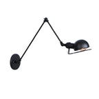 Industrial Black Adjustable Swing Arm Wall Sconce