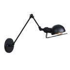 Industrial Black Adjustable Swing Arm Wall Sconce